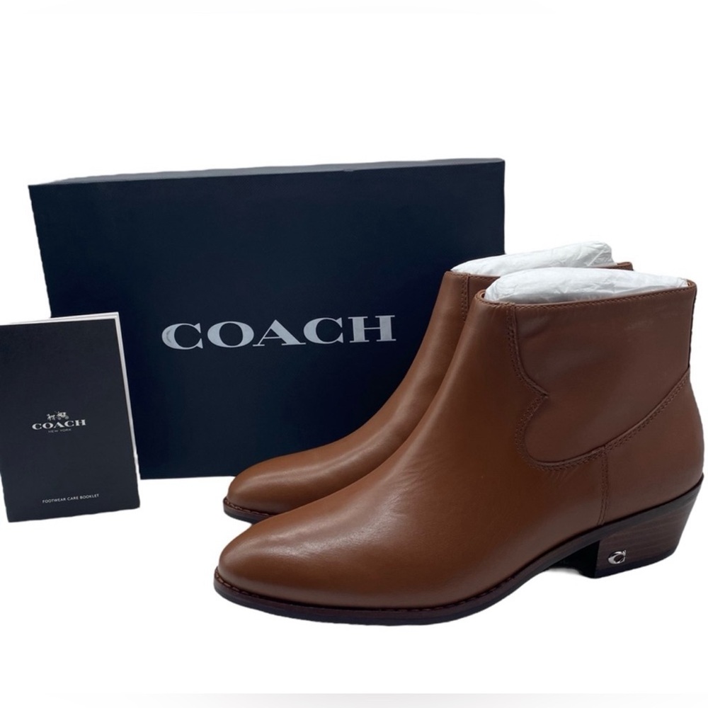 BNIB! WOMENS LUXURY LEATHER COACH
"DANNIE" SADDLE ANKLE BOOTS! SZ. 6